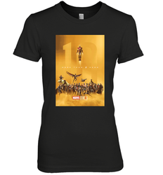 Marvel Studios 10 Years of Heroes Poster Women's Premium T-Shirt