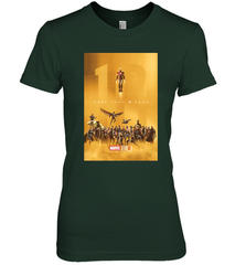 Marvel Studios 10 Years of Heroes Poster Women's Premium T-Shirt Women's Premium T-Shirt - skytshirtshop