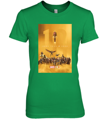 Marvel Studios 10 Years of Heroes Poster Women's Premium T-Shirt Women's Premium T-Shirt - skytshirtshop