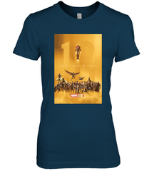 Marvel Studios 10 Years of Heroes Poster Women's Premium T-Shirt Women's Premium T-Shirt - skytshirtshop