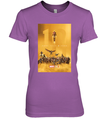 Marvel Studios 10 Years of Heroes Poster Women's Premium T-Shirt Women's Premium T-Shirt - skytshirtshop