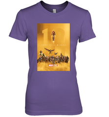 Marvel Studios 10 Years of Heroes Poster Women's Premium T-Shirt Women's Premium T-Shirt - skytshirtshop