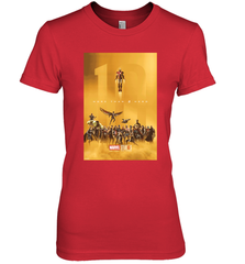 Marvel Studios 10 Years of Heroes Poster Women's Premium T-Shirt Women's Premium T-Shirt - skytshirtshop