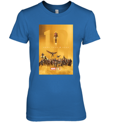 Marvel Studios 10 Years of Heroes Poster Women's Premium T-Shirt Women's Premium T-Shirt - skytshirtshop