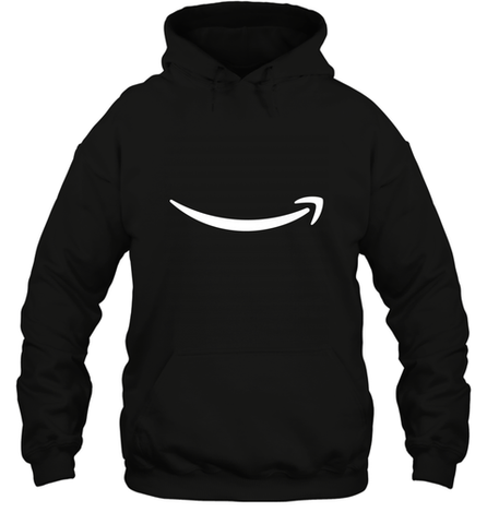 Smile Shirt  White Logo Hooded Sweatshirt Hooded Sweatshirt / Black / S Hooded Sweatshirt - skytshirtshop