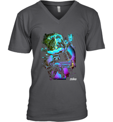 Marvel Infinity War Thor Rocket Groot Neon Men's V-Neck Men's V-Neck - skytshirtshop