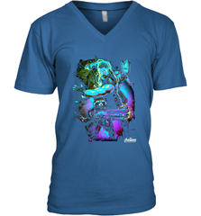 Marvel Infinity War Thor Rocket Groot Neon Men's V-Neck Men's V-Neck - skytshirtshop