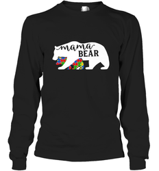 Mama Bear Autism t shirt Autism Awareness Month Long Sleeve T-Shirt
