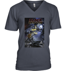 Marvel Comixology Black Widow Madame Of Masque Comic Cover Men's V-Neck Men's V-Neck - skytshirtshop