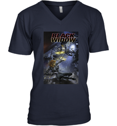 Marvel Comixology Black Widow Madame Of Masque Comic Cover Men's V-Neck