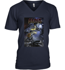 Marvel Comixology Black Widow Madame Of Masque Comic Cover Men's V-Neck Men's V-Neck - skytshirtshop