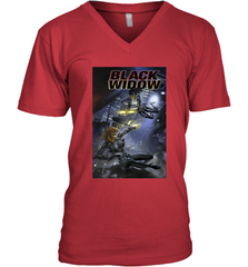 Marvel Comixology Black Widow Madame Of Masque Comic Cover Men's V-Neck Men's V-Neck - skytshirtshop