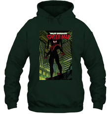 Marvel Miles Morales_ Spider Man Comic Cover Hooded Sweatshirt Hooded Sweatshirt - skytshirtshop