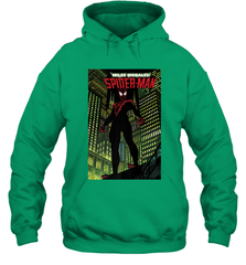 Marvel Miles Morales_ Spider Man Comic Cover Hooded Sweatshirt Hooded Sweatshirt - skytshirtshop