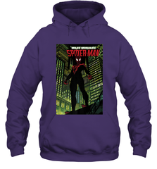 Marvel Miles Morales_ Spider Man Comic Cover Hooded Sweatshirt Hooded Sweatshirt - skytshirtshop