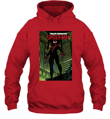 Marvel Miles Morales_ Spider Man Comic Cover Hooded Sweatshirt Hooded Sweatshirt - skytshirtshop