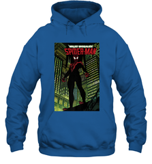 Marvel Miles Morales_ Spider Man Comic Cover Hooded Sweatshirt Hooded Sweatshirt - skytshirtshop