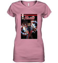 Marvel Falcon Take Flight Comic Cover Premium T Shirt Women's V-Neck T-Shirt Women's V-Neck T-Shirt - skytshirtshop
