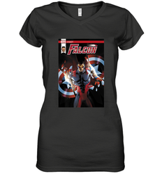 Marvel Falcon Take Flight Comic Cover Premium T Shirt Women's V-Neck T-Shirt