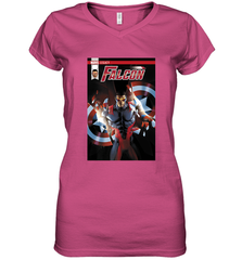 Marvel Falcon Take Flight Comic Cover Premium T Shirt Women's V-Neck T-Shirt Women's V-Neck T-Shirt - skytshirtshop