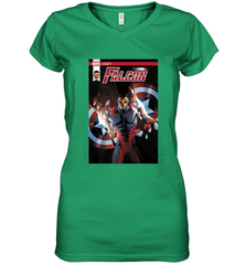 Marvel Falcon Take Flight Comic Cover Premium T Shirt Women's V-Neck T-Shirt Women's V-Neck T-Shirt - skytshirtshop