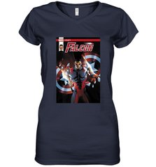 Marvel Falcon Take Flight Comic Cover Premium T Shirt Women's V-Neck T-Shirt Women's V-Neck T-Shirt - skytshirtshop