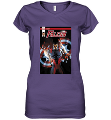 Marvel Falcon Take Flight Comic Cover Premium T Shirt Women's V-Neck T-Shirt Women's V-Neck T-Shirt - skytshirtshop