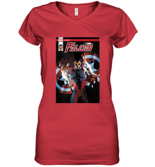 Marvel Falcon Take Flight Comic Cover Premium T Shirt Women's V-Neck T-Shirt Women's V-Neck T-Shirt - skytshirtshop