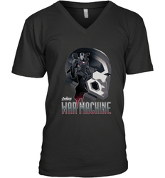 Marvel Infinity War War Machine Head Profile Men's V-Neck