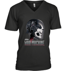 Marvel Infinity War War Machine Head Profile Men's V-Neck Men's V-Neck - skytshirtshop