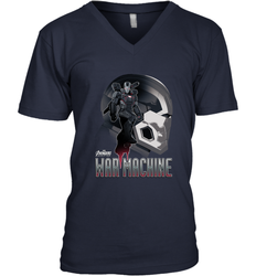 Marvel Infinity War War Machine Head Profile Men's V-Neck