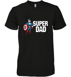 Marvel Father's Day Captain America Super Dad Portrait Men's Premium T-Shirt