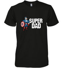 Marvel Father's Day Captain America Super Dad Portrait Men's Premium T-Shirt Men's Premium T-Shirt - skytshirtshop
