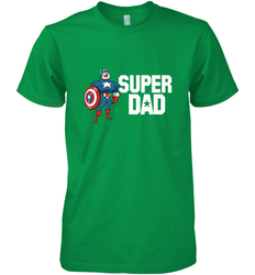 Marvel Father's Day Captain America Super Dad Portrait Men's Premium T-Shirt