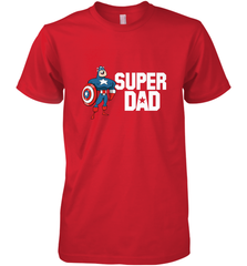 Marvel Father's Day Captain America Super Dad Portrait Men's Premium T-Shirt Men's Premium T-Shirt - skytshirtshop