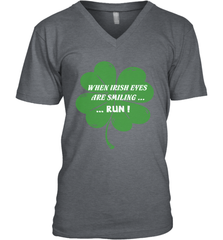 When Irish eyes are smiling Run Lucky St Patricks Day Shirt Men's V-Neck Men's V-Neck - skytshirtshop
