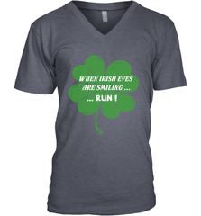When Irish eyes are smiling Run Lucky St Patricks Day Shirt Men's V-Neck Men's V-Neck - skytshirtshop