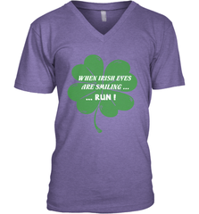When Irish eyes are smiling Run Lucky St Patricks Day Shirt Men's V-Neck Men's V-Neck - skytshirtshop