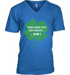 When Irish eyes are smiling Run Lucky St Patricks Day Shirt Men's V-Neck Men's V-Neck - skytshirtshop