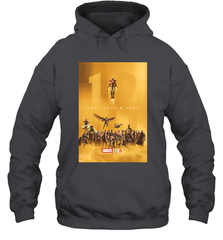 Marvel Studios 10 Years of Heroes Poster Hooded Sweatshirt Hooded Sweatshirt - skytshirtshop