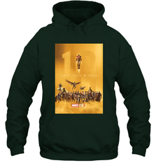 Marvel Studios 10 Years of Heroes Poster Hooded Sweatshirt Hooded Sweatshirt - skytshirtshop