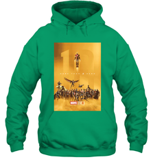 Marvel Studios 10 Years of Heroes Poster Hooded Sweatshirt Hooded Sweatshirt - skytshirtshop