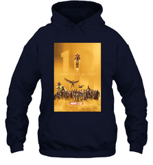 Marvel Studios 10 Years of Heroes Poster Hooded Sweatshirt Hooded Sweatshirt - skytshirtshop