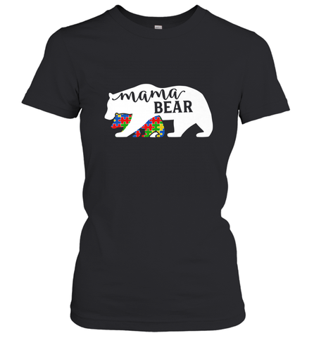 Mama Bear Autism t shirt Autism Awareness Month Women's T-Shirt Women's T-Shirt / Black / S Women's T-Shirt - skytshirtshop