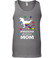 Proud Autism Mom T Rex Dinosaur Autism Awareness Men's Tank Top Men's Tank Top - skytshirtshop