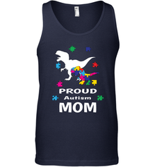 Proud Autism Mom T Rex Dinosaur Autism Awareness Men's Tank Top Men's Tank Top - skytshirtshop