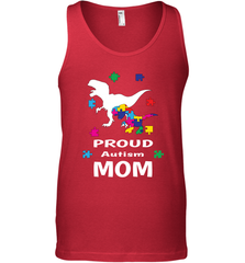 Proud Autism Mom T Rex Dinosaur Autism Awareness Men's Tank Top Men's Tank Top - skytshirtshop