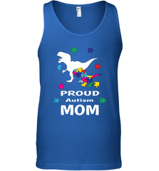 Proud Autism Mom T Rex Dinosaur Autism Awareness Men's Tank Top Men's Tank Top - skytshirtshop