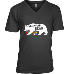 Mama Bear Autism t shirt Autism Awareness Month Men's V-Neck Men's V-Neck - skytshirtshop