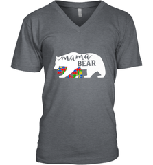 Mama Bear Autism t shirt Autism Awareness Month Men's V-Neck Men's V-Neck - skytshirtshop